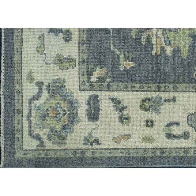 Turkish Oushak Rug 3'11" x 7'10" #18082 For Sale - Image 4 of 8
