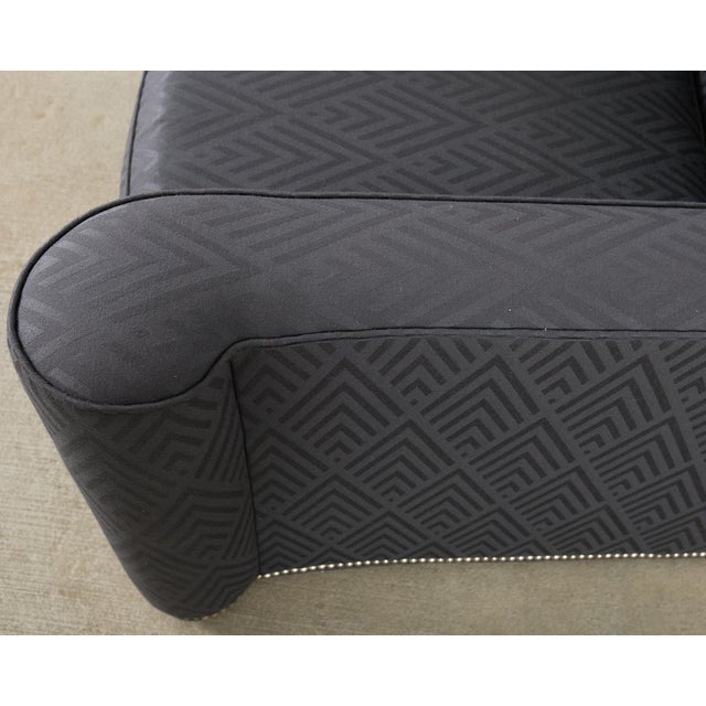 Slate Gray Ralph Lauren Italian Upholstered Brook Street Club Chair For Sale - Image 8 of 18