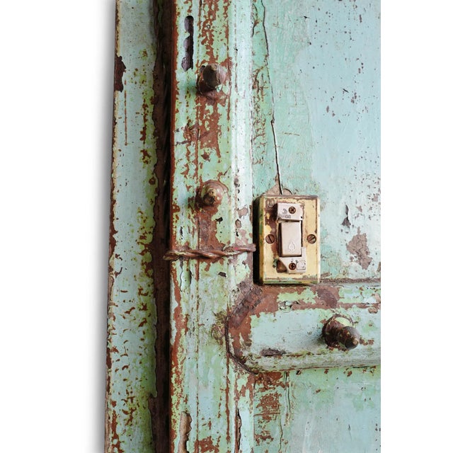 Antique Indian Turquoise Wood Doors For Sale In Los Angeles - Image 6 of 12