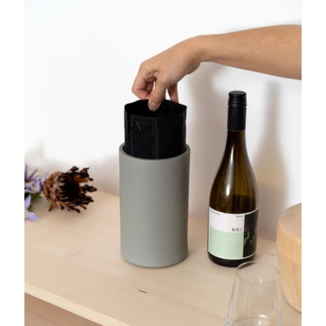 Kula Wine Cooler in Dusky Pink Glazed Porcelain by Frau Caze For Sale - Image 9 of 15