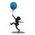 Hope (1/30) - Original Blue Balloon Figurative Mixed Media Sculpture For Sale