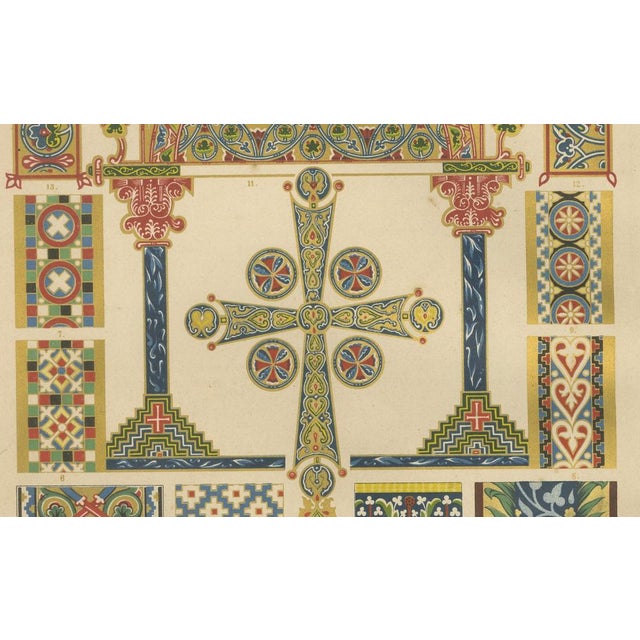 Dolmetsch, Byzantine Style Designs from Ornamentenschatz, 1887, Prints, Set of 3 For Sale - Image 9 of 12