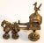 Mid 20th Century Antique Hindu Bronze Temple Horse and Chariot Statue Toy on Wheels India For Sale - Image 5 of 12