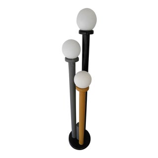Menphis Lacquered Wood Floor Lamp For Sale