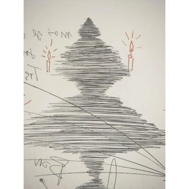 Salvador Dali, Unicorn Christmas Tree, 1965, Original Engraving For Sale - Image 4 of 6