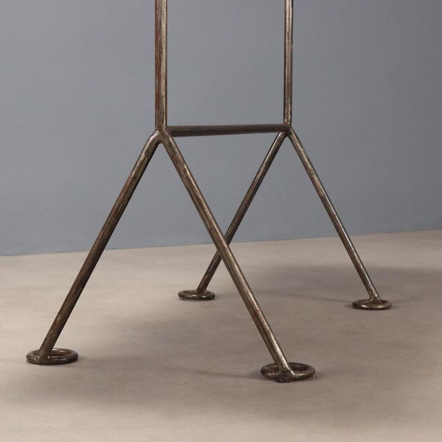 Console Table with Red Lacquered Wood Top, 1990s For Sale - Image 5 of 9