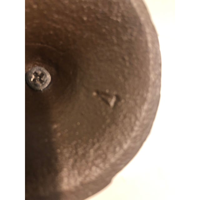 Vintage Cast Iron Bird Bath Decorative Bowl on Pedestal For Sale - Image 6 of 7