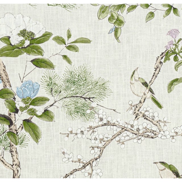 Traditional Katsura Floral Pillow Cover, 20x20 Pillow For Sale - Image 3 of 3