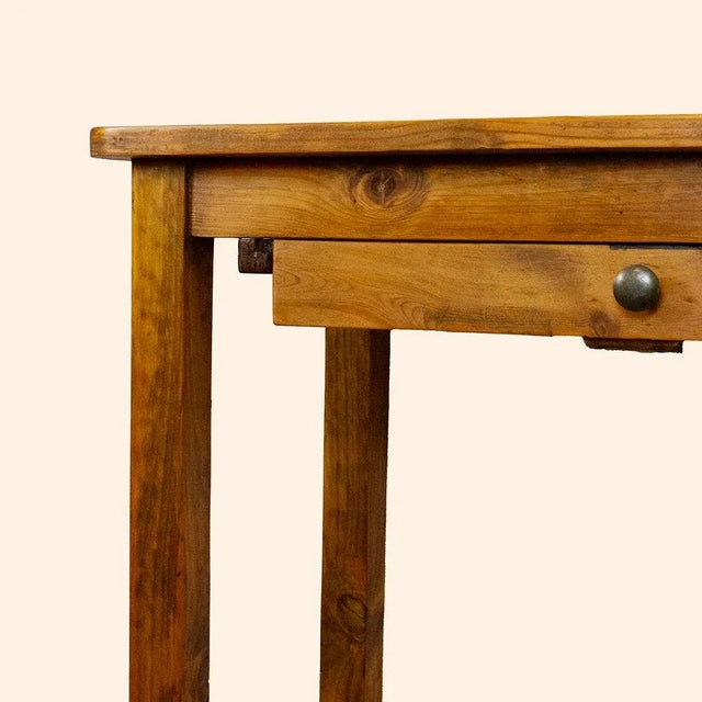 Wood Small French Wooden Kitchen Table, 1940s For Sale - Image 7 of 11