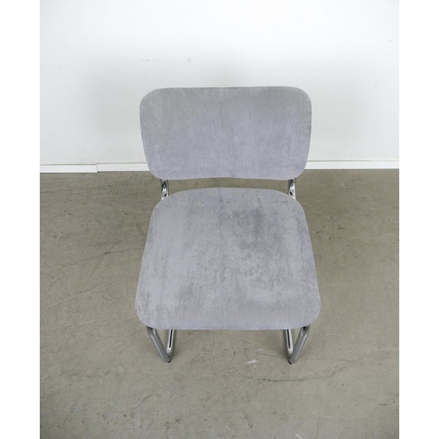 Steel Tube Cantilever Chairs with Grey Fabric Upholstery, Germany, 1970s, Set of 2 For Sale - Image 12 of 18