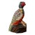 Midcentury Handpainted Pheasant Stone Carving With Glass Eyes For Sale