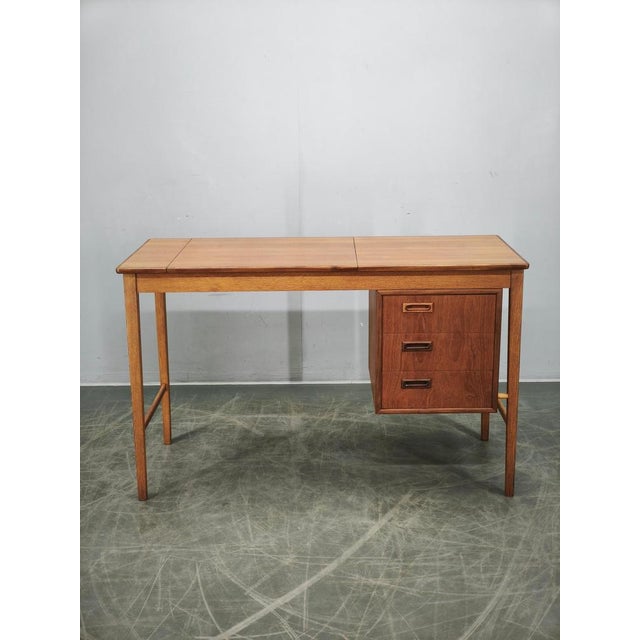 Teak Vanity Table with Mirror by Sven Aage Madsen, Denmark, 1960s, Set of 2 For Sale - Image 4 of 18