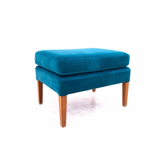 Set of 20th Century Wingback Armchair with Ottoman, Denmark, 1950s For Sale - Image 15 of 16