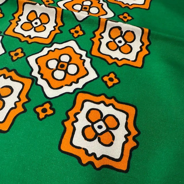 1990s 1990s Vintage Fashion Silk Carré Scarf by Yves Saint Laurent For Sale - Image 5 of 10