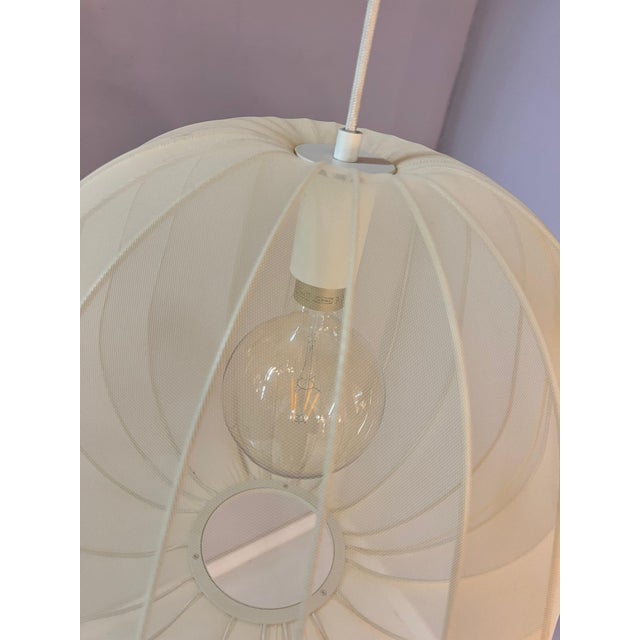 Cream-Colored Pendant Lamp with Fabric Shade from Frandsen For Sale - Image 10 of 11