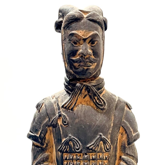 The warrior figures in this three set of Chinese terracotta replicas stand at 10.75" tall. They were purchased by the...