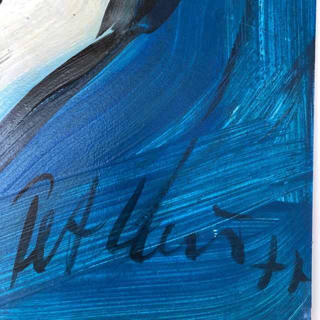 Peter Keil Vintage Peter Robert Keil Signed Expressionist Portrait Painting, 1977 For Sale - Image 4 of 13