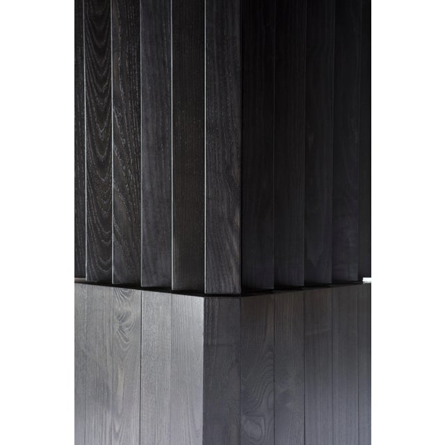 Wood 210 Wood Column with Lacquered Interiors by Cara Davide For Sale - Image 7 of 11