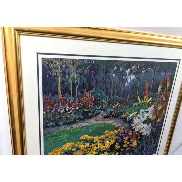 Late 20th Century Late 20th Century John Powell Signed Limited Edition Print, Numbered 118/395, Framed Botanical Landscape For Sale - Image 5 of 12