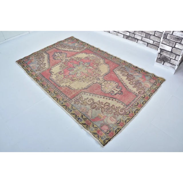 Antique Handmade Tribal Carpet For Sale - Image 4 of 10
