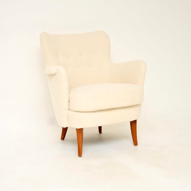 Vintage Swedish Lounge Chair attributed to Carl Malmsten for O.H. Sjögren, 1950s For Sale - Image 10 of 10