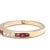 Early 21st Century 0.39ctw Ruby and Diamond Band Ring, 14k Yellow Gold, Ring Size 6.25 For Sale - Image 5 of 6