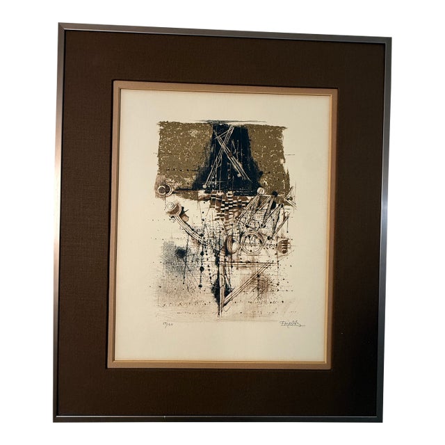 1990s Johnny Friedlaender Modernist Abstract Lithograph, Signed & Numbered 57/125 For Sale