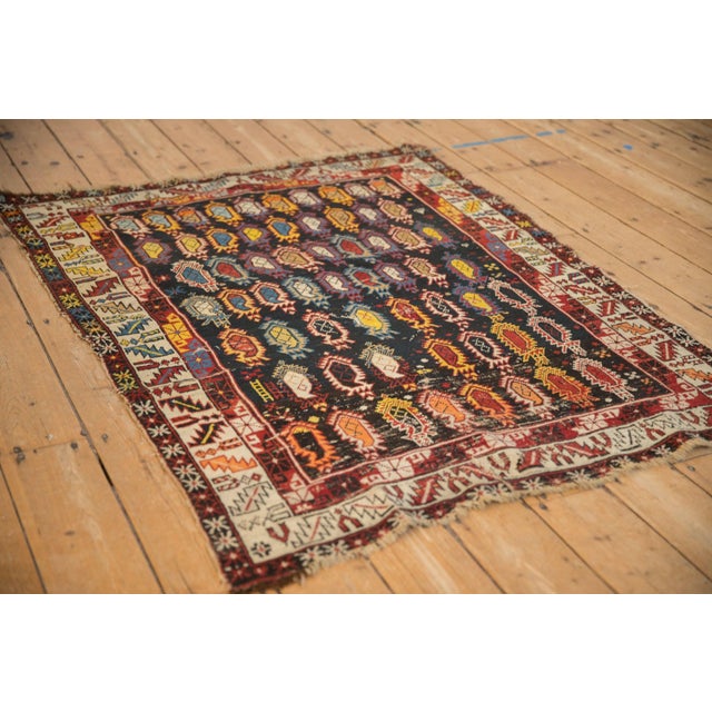 1910s Antique Caucasian Rug - 3'9" x 4'10" For Sale - Image 5 of 11