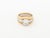 Contemporary Vintage Platinum, 18k Gold, and Diamond Ring For Sale - Image 3 of 8