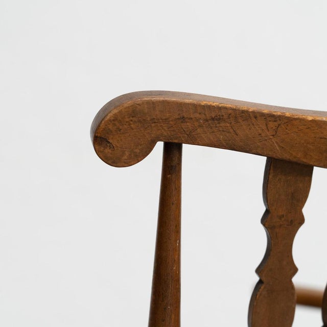 Vintage English Wood Armchair, 1950s For Sale - Image 11 of 16