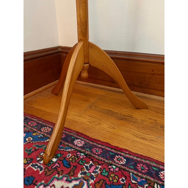 Børge Mogensen Vintage Oak Tripod Coat Rack With Turned Pole and Ball Pegs For Sale - Image 4 of 8