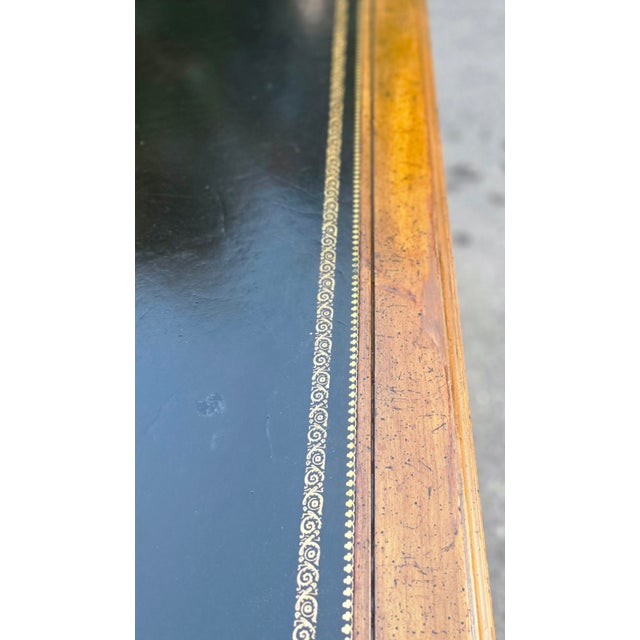 Vintage Hollywood Regency Sligh Lowry Leather Top Writing Desk For Sale In Washington DC - Image 6 of 14