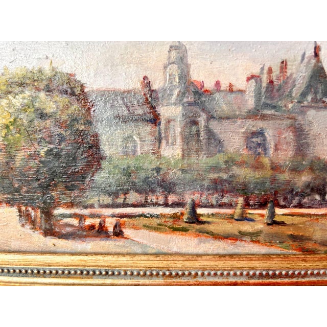 Realism Framed Original Painting Fontainebleau Palace Landscape by Valeriya S. For Sale - Image 3 of 12