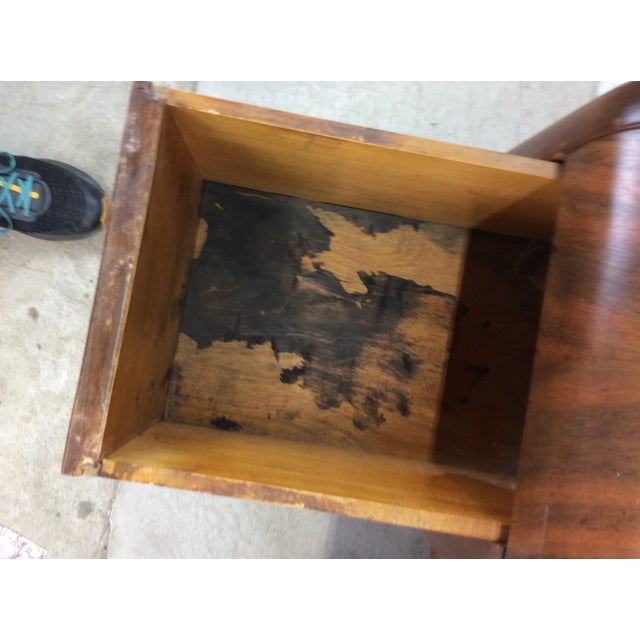 Art Deco 7 Drawer Writing Desk With Waterfall Top For Sale - Image 9 of 12