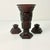 1970s Vintage Art Deco Depression Diamond Point Glass Centerpiece Candle Holders and Vase - Set of 3 For Sale - Image 9 of 12