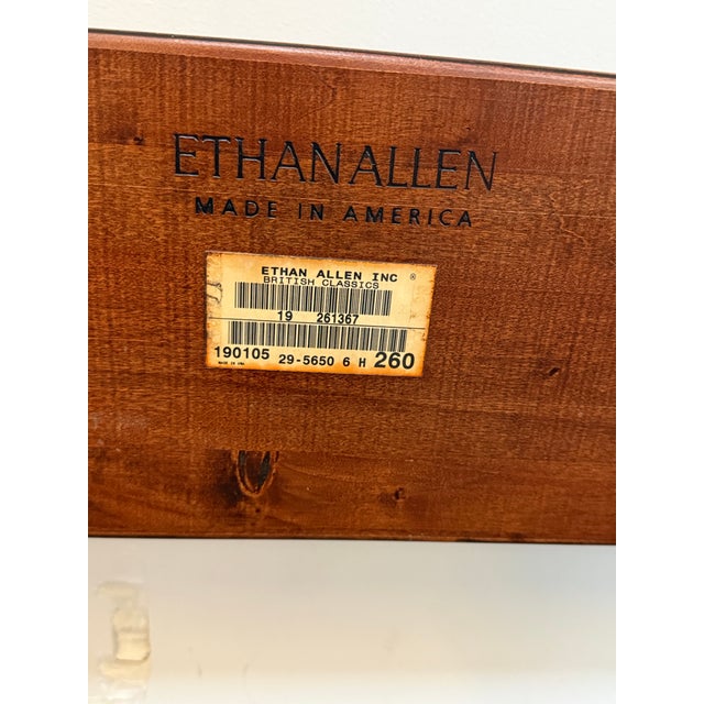 Eastern King Size Ethan Allen British Classics Montego Canopy Bed Frame For Sale - Image 12 of 12