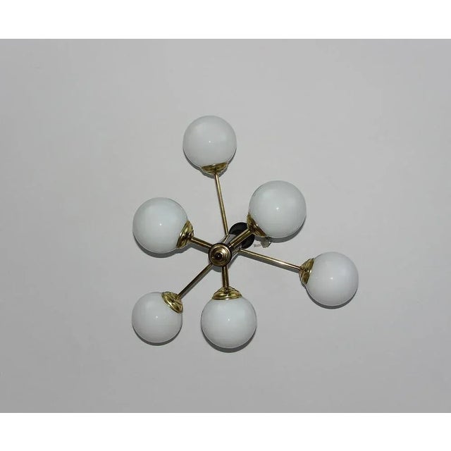 Black Modernist Chandelier, 1970s For Sale - Image 8 of 13
