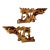 Pair of c.1920 Antique Chinese Giltwood Openwork Carved Panels – Architectural Salvage For Sale