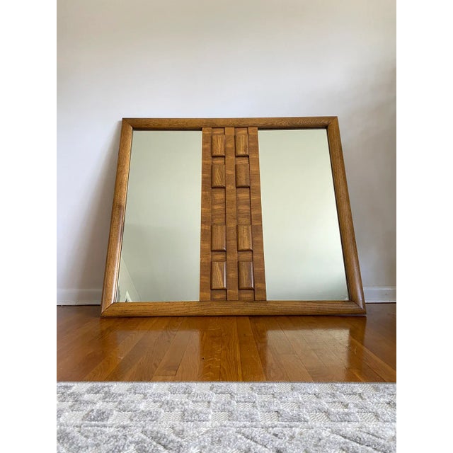 1970s 1970s Mid-Century Modern Brutalist Style Dresser Mirror For Sale - Image 5 of 6