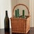 Vintage French-Style Four Bottle Wicker Wine Caddy For Sale - Image 10 of 17