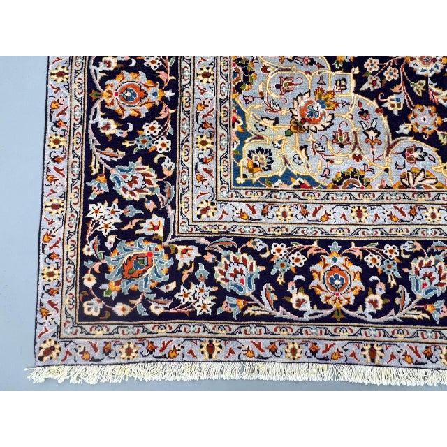 2000 - 2009 Persian Kashan Area Rug 7'0 X 10'8 For Sale - Image 5 of 12