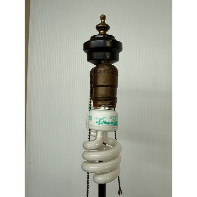 Mid 20th Century Carved Column Table Lamp For Sale In San Francisco - Image 6 of 12