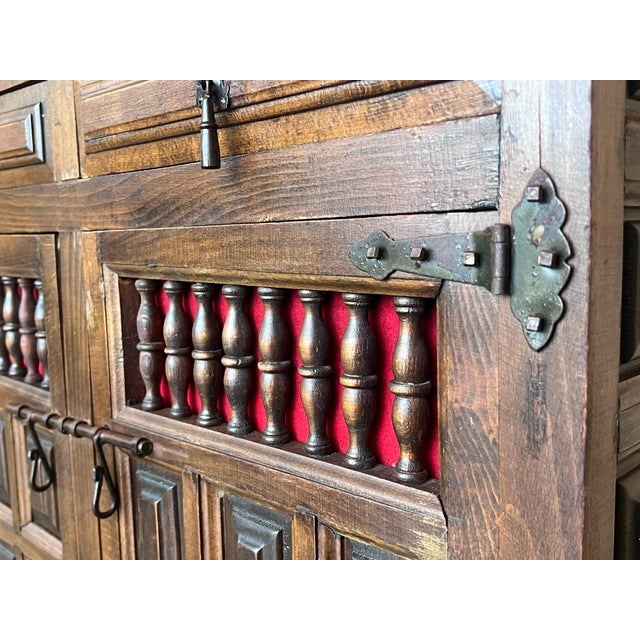 Spanish Carved Walnut Chest of Drawers, Nightstands or Narrow Console, 1920s For Sale - Image 14 of 18
