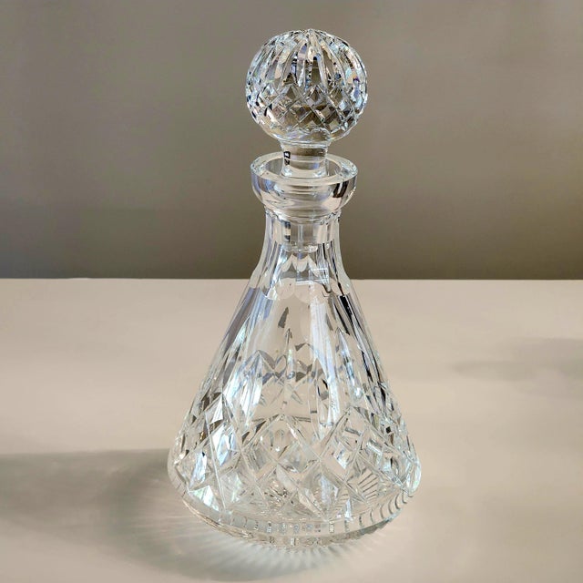 Lismore Roly Poly Cut Crystal Barware Decanter & Faceted Ball Stopper by Waterford For Sale In New York - Image 6 of 13