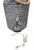 Metal Vintage Industrial Mesh Lantern Table Lamp With Jute Rope Handle For Sale - Image 7 of 12