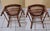 Antique 1800s Wood Chairs Pair Carved Back Recaned Seats Refinished For Sale - Image 12 of 13