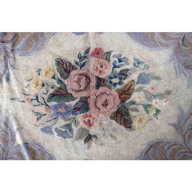 Textile 1880s Handmade Antique American Hooked Rug 2.7' X 5' For Sale - Image 7 of 12