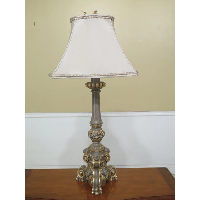 Gold 1990s Designer Table Lamp For Sale - Image 8 of 8