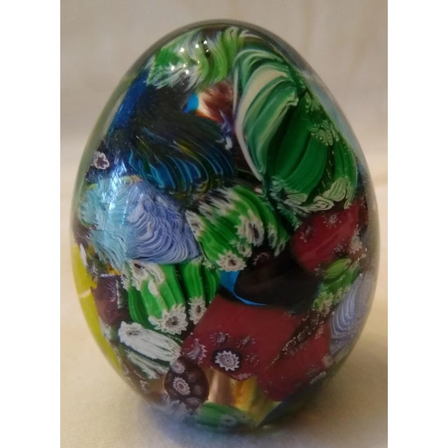 Early 20th Century Vintage Eggshaped Murano Blown Glass Paperweight For Sale - Image 5 of 5