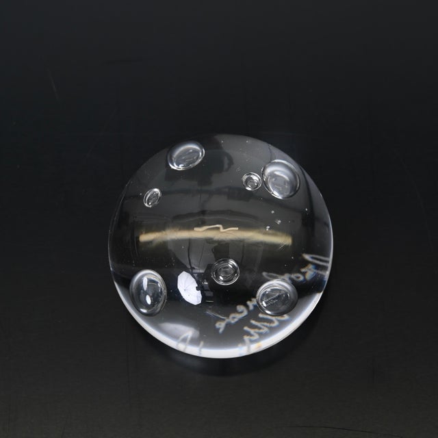 Spherical Paper Weight in Murano Bubble Glass from A. Seguso, Italy, 1970s For Sale - Image 8 of 15